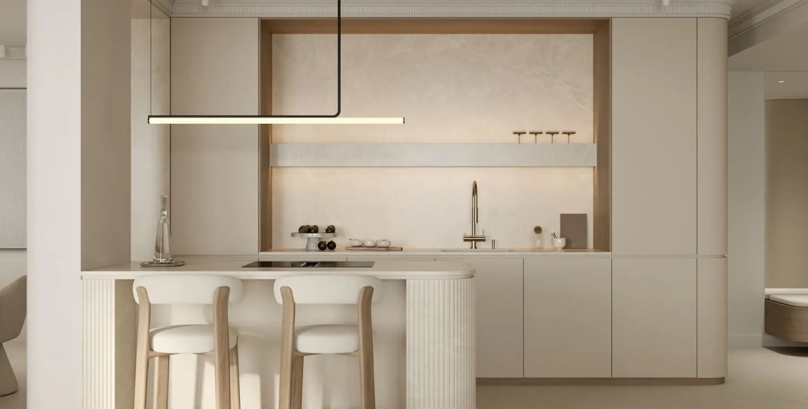 Venta de apartamento en planta media en New Golden Mile 29