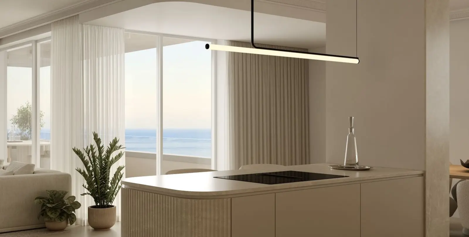 Venta de apartamento en planta media en New Golden Mile 30