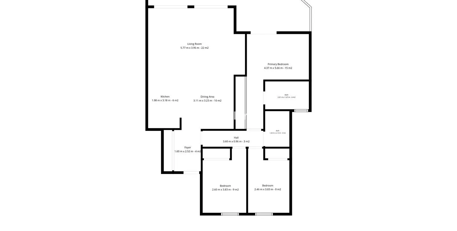Sale of middle floor apartment in Cancelada 48