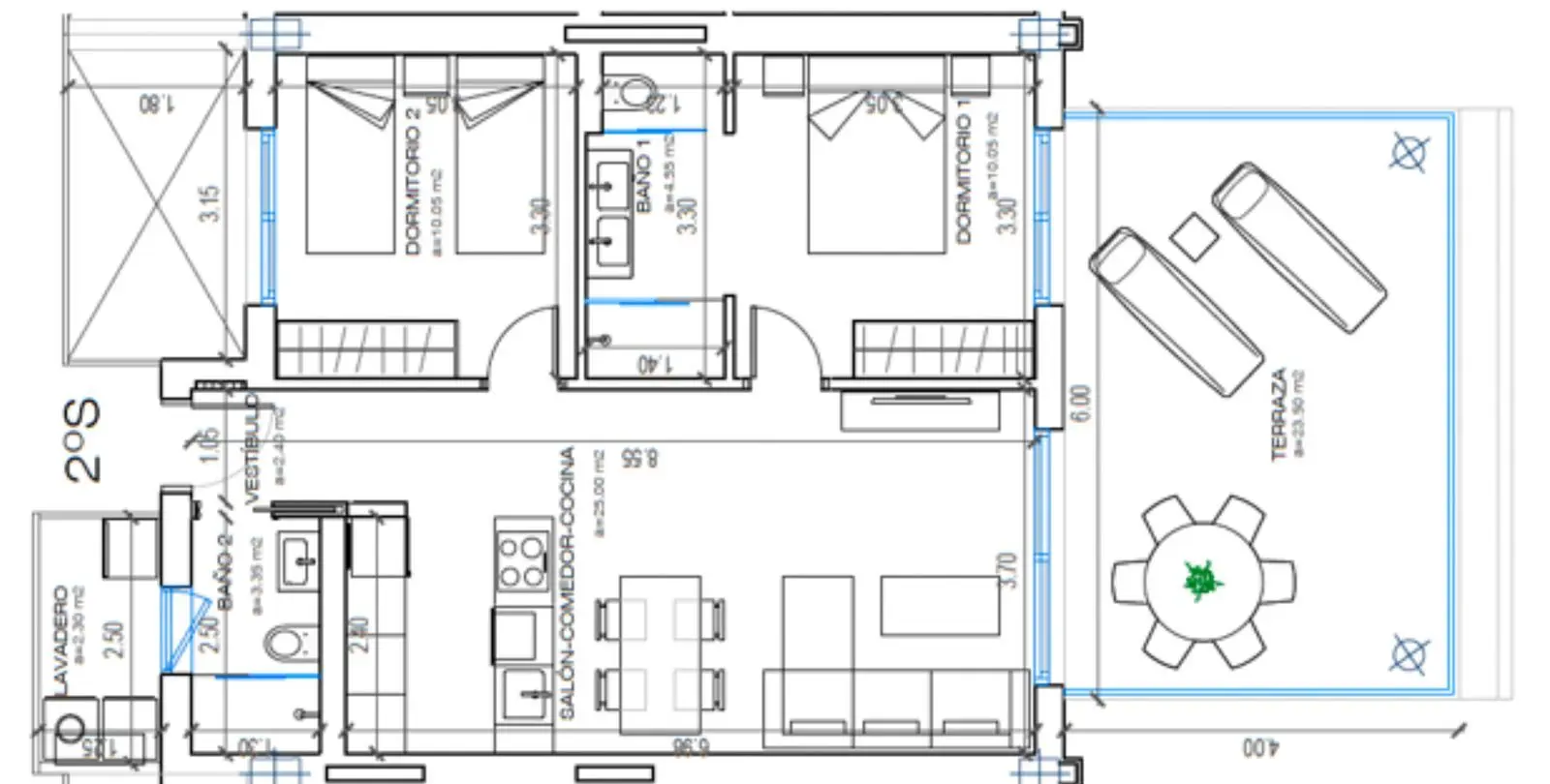 Venta de apartamento en planta media en Higueron 13
