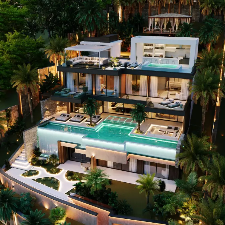 Venta de villa independiente en Altos de los Monteros