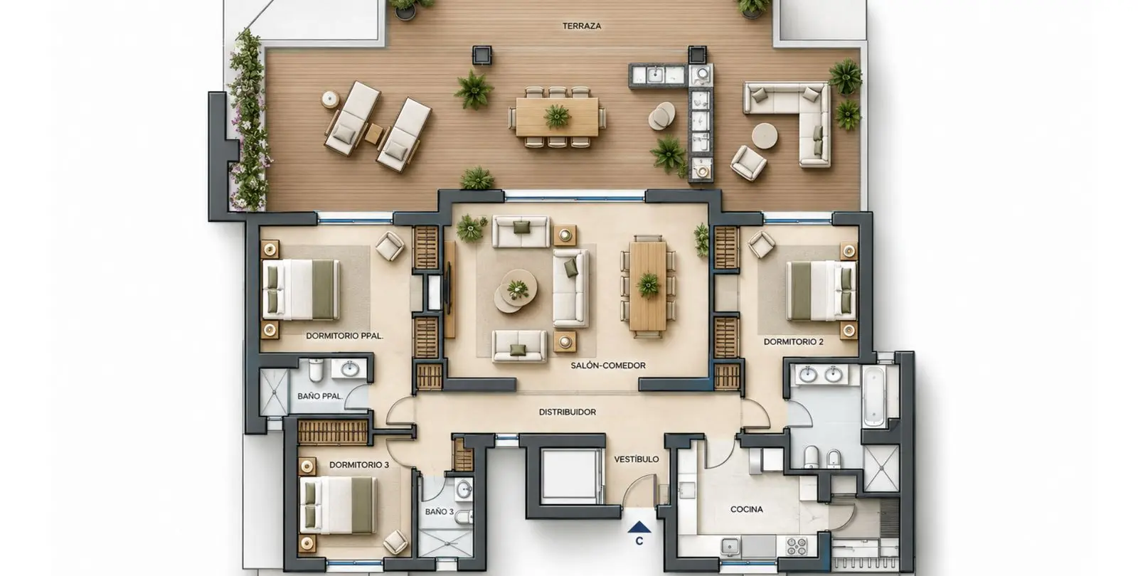 Sale of penthouse in Casares Playa 32